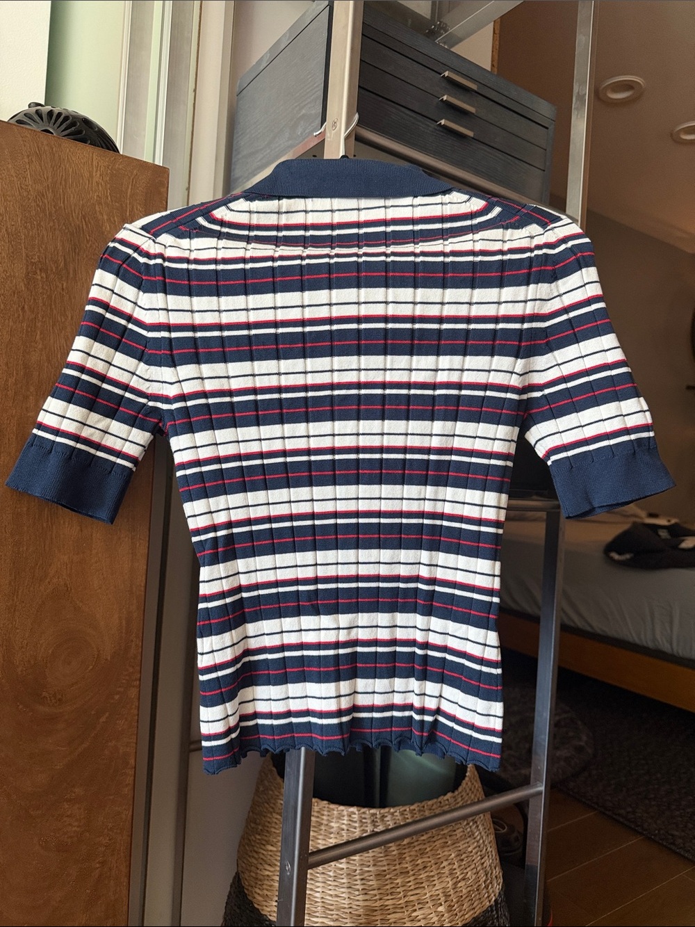 French Connection Ribbed Knit Polo - Picture 2 of 3